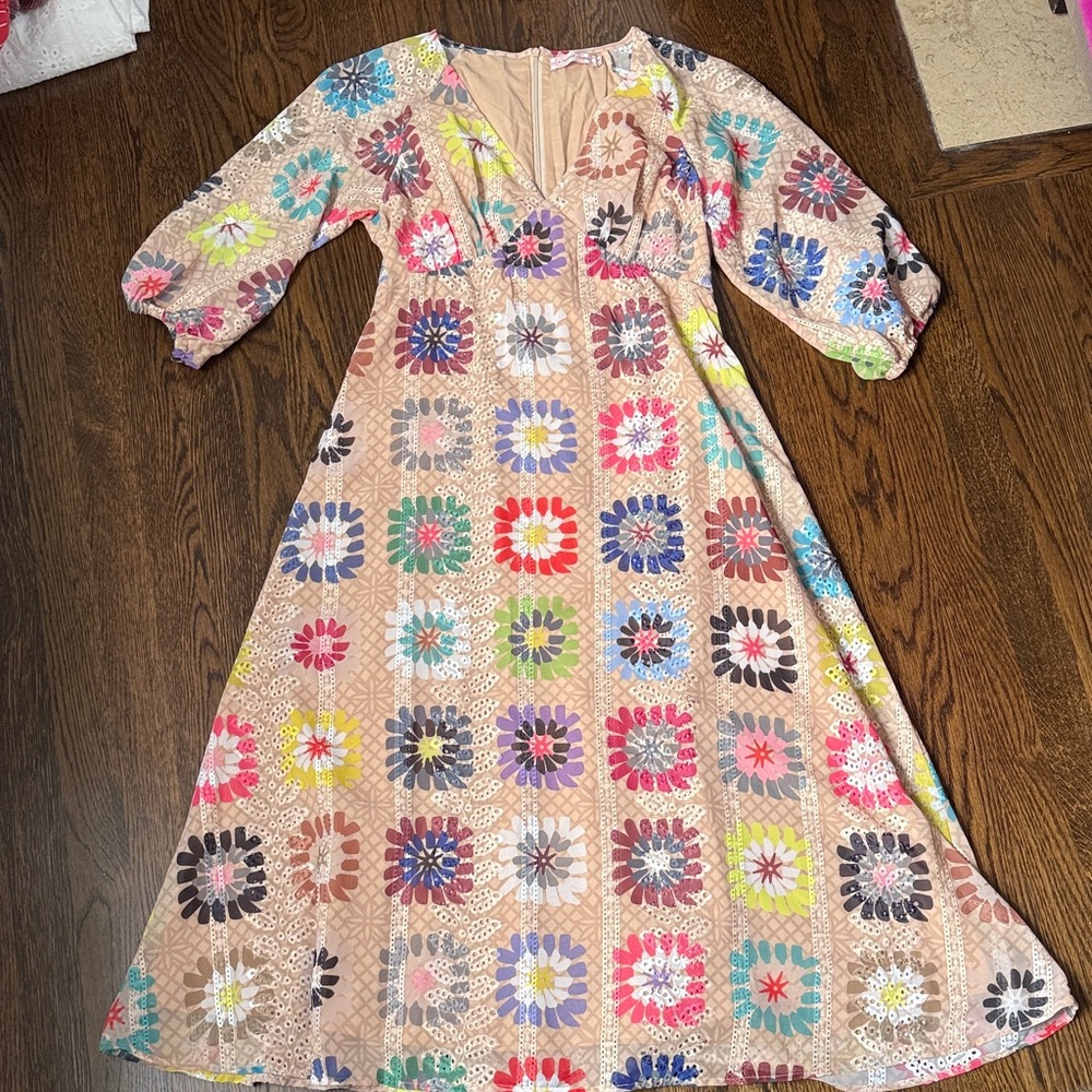 Colorful Floral Patterned Dress